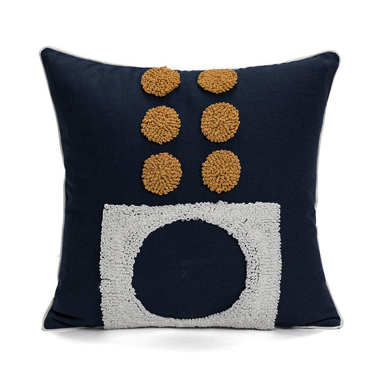 Spring And Summer Loop Tufted Embroidery Pillow Cover