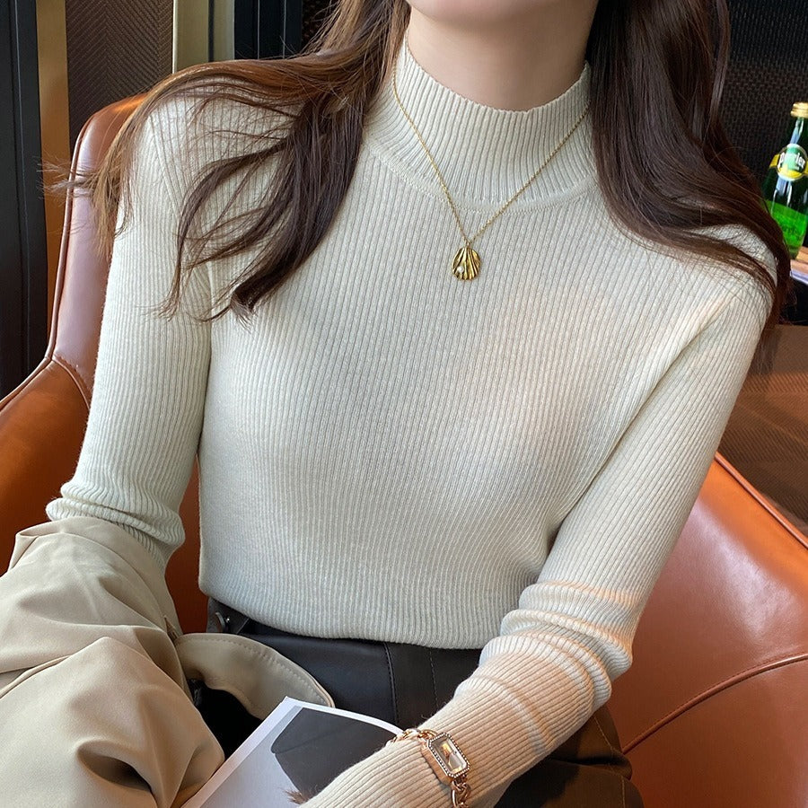 Women's Half Turtleneck Thickened Spring And Autumn Sweater