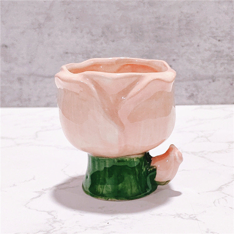Minimalist Household Ceramic Tulip Cups