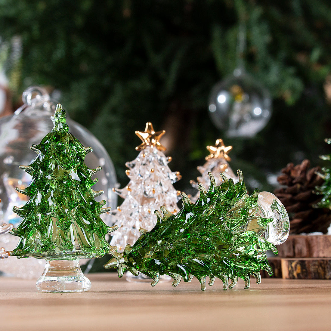 Mini Christmas Tree Pure Handmade Glass Crafts