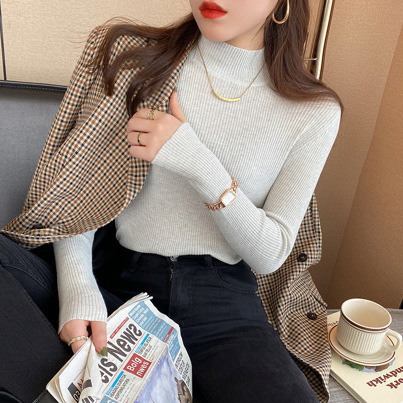 Women's Half Turtleneck Thickened Spring And Autumn Sweater