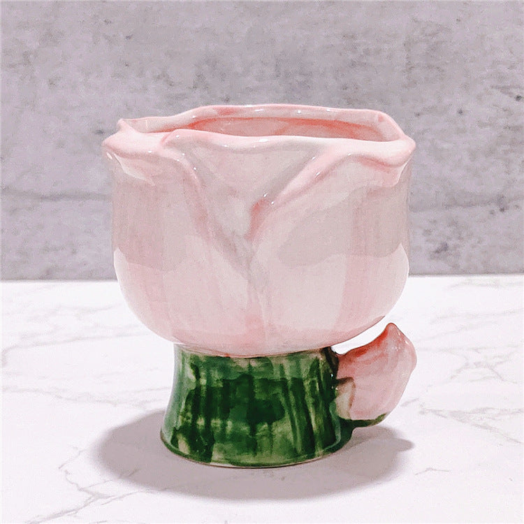 Minimalist Household Ceramic Tulip Cups