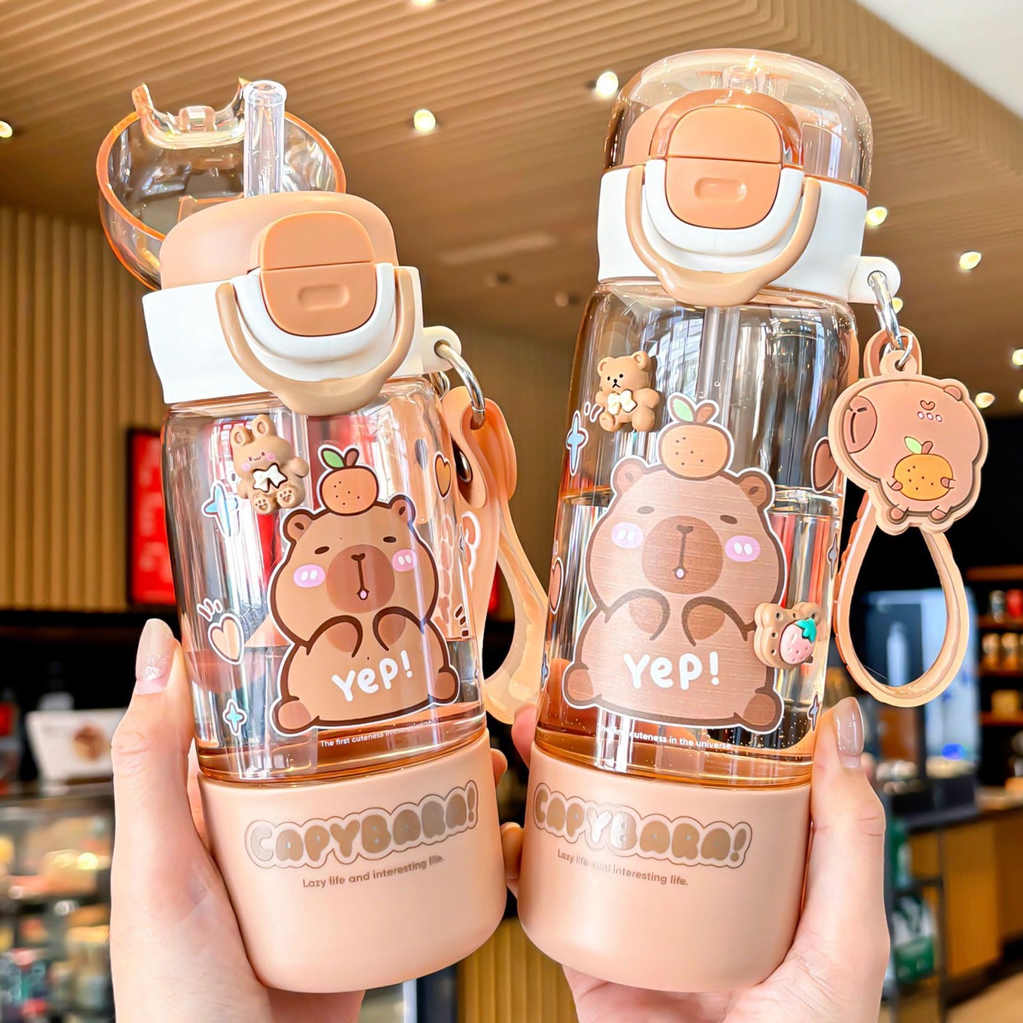 Cartoon Printing Large Capacity Straw Children's Cups