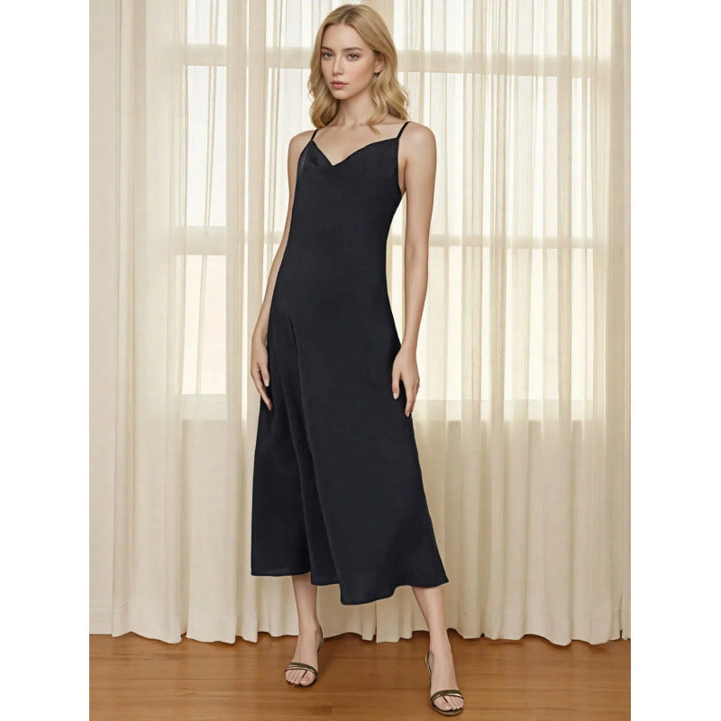 Elegant French Strap Dress One-piece Women