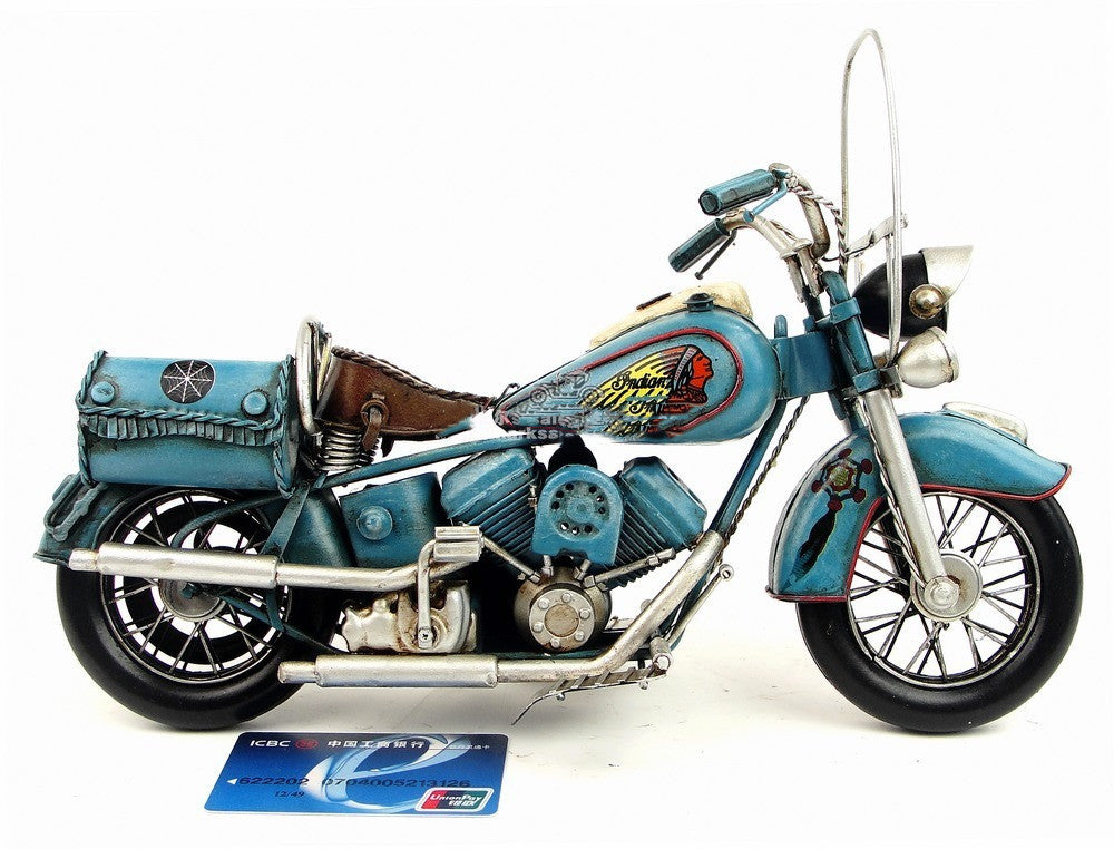 Handmade Retro Motorcycle Ornaments Wrought Iron Crafts